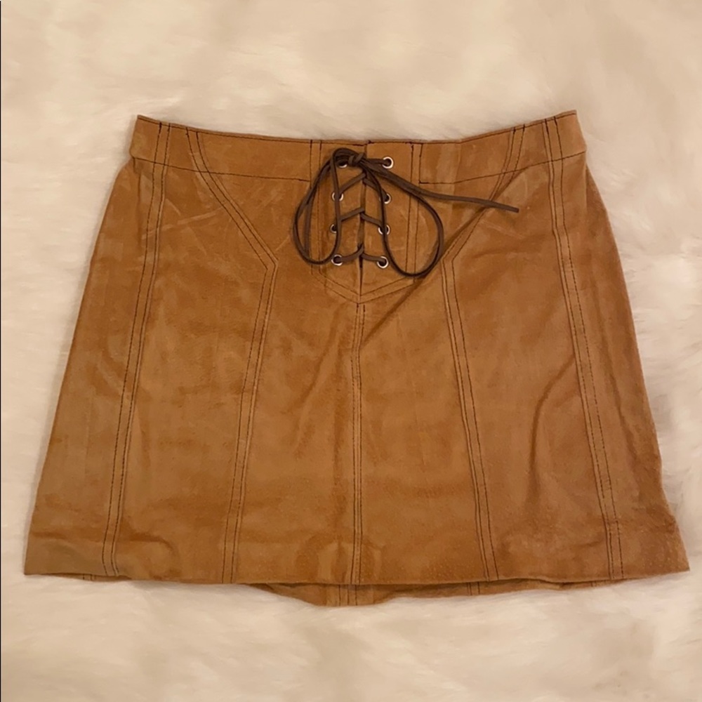 Bebe leather skirt